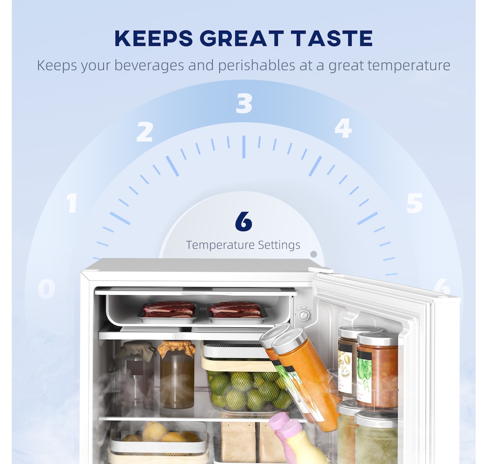 Image 997366_ALTMORE13.jpg, Product 997-366 / Price $259.99 - $289.99, HOMCOM 4.5 Cu Ft Mini Fridge with Freezer, Wheels, Refrigerator from HOMCOM on TSC.ca's Kitchen department