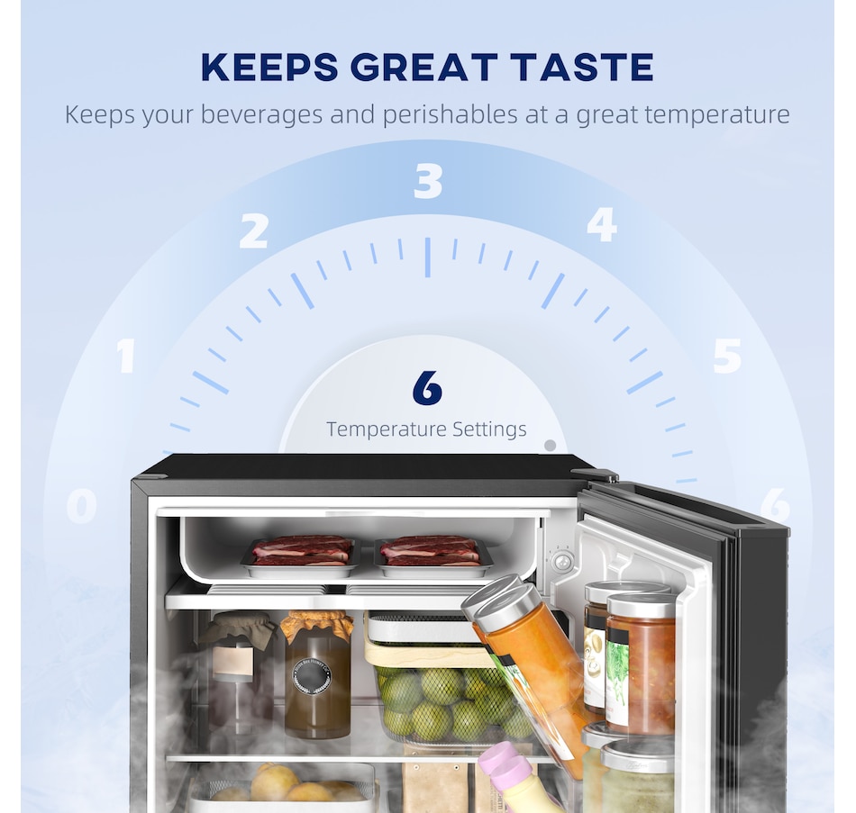 Image 997366_ALTMORE5.jpg, Product 997-366 / Price $259.99 - $289.99, HOMCOM 4.5 Cu Ft Mini Fridge with Freezer, Wheels, Refrigerator from HOMCOM on TSC.ca's Kitchen department