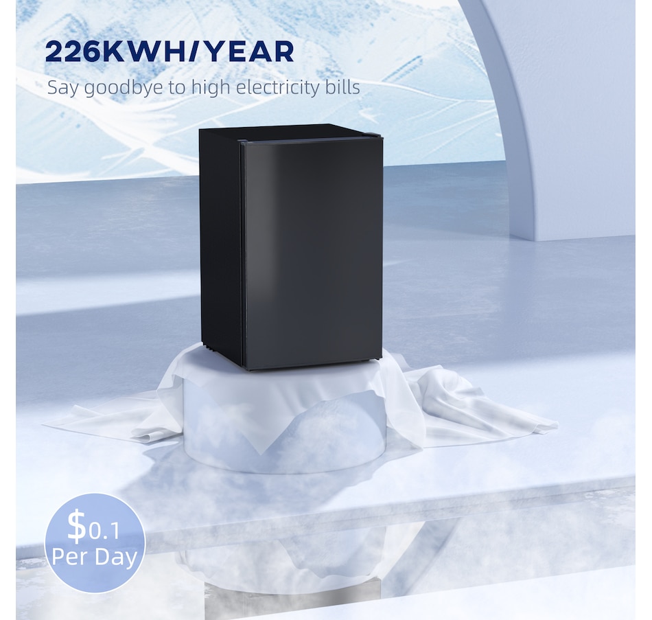 Image 997366_ALTMORE6.jpg, Product 997-366 / Price $259.99 - $289.99, HOMCOM 4.5 Cu Ft Mini Fridge with Freezer, Wheels, Refrigerator from HOMCOM on TSC.ca's Kitchen department