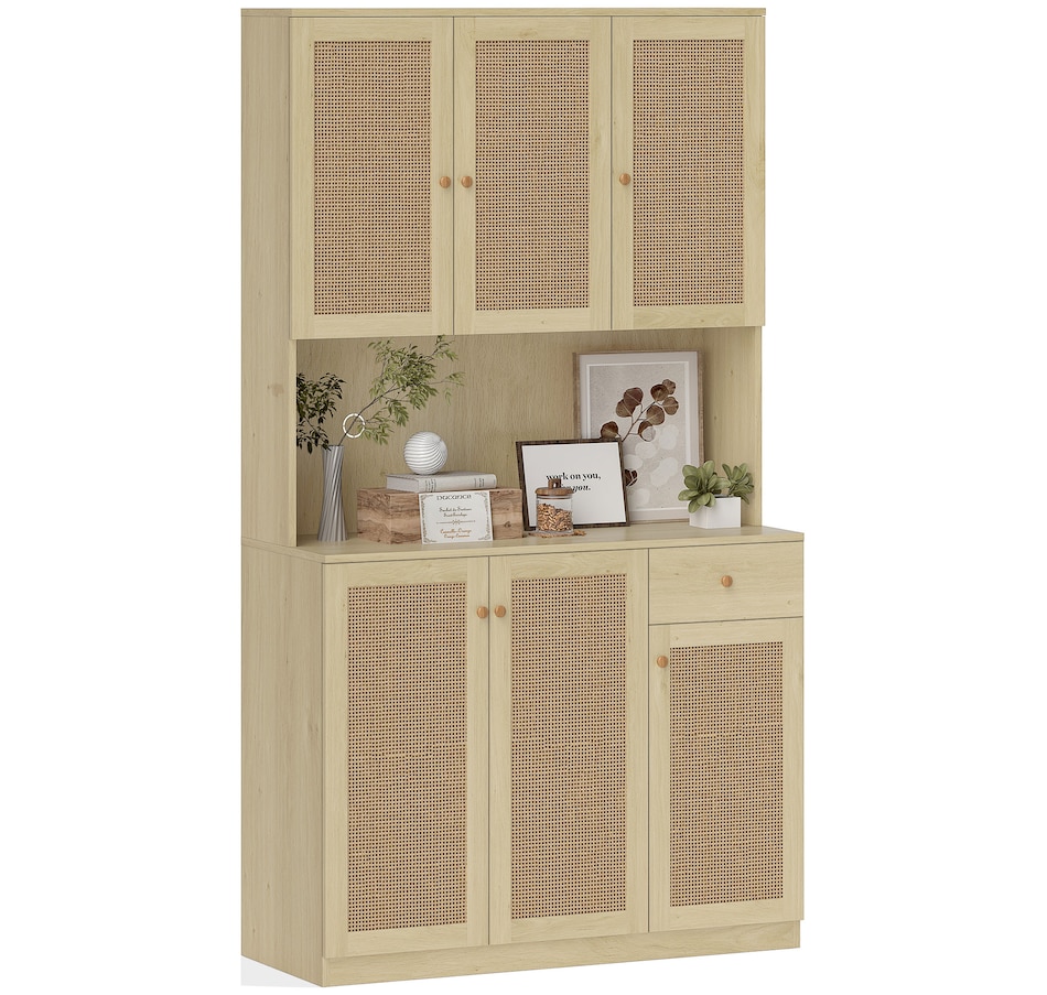 Image 997368.jpg, Product 997-368 / Price $269.99, HOMCOM Kitchen Pantry Cabinet with Open Countertop Kitchen Hutch, Natural from HOMCOM on TSC.ca's Home & Garden department