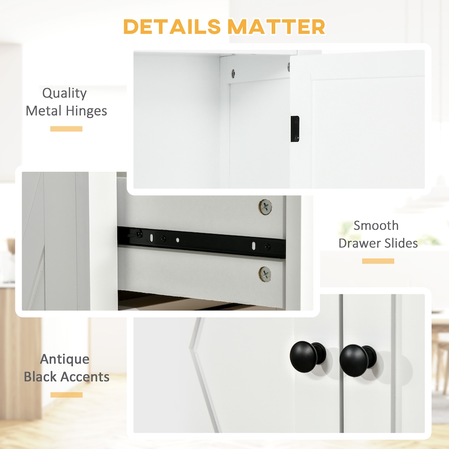 Image 997370_ALTMORE14.jpg, Product 997-370 / Price $279.99, HOMCOM Kitchen Pantry, Freestanding Buffet Cabinet with 4 Doors from HOMCOM on TSC.ca's Home & Garden department