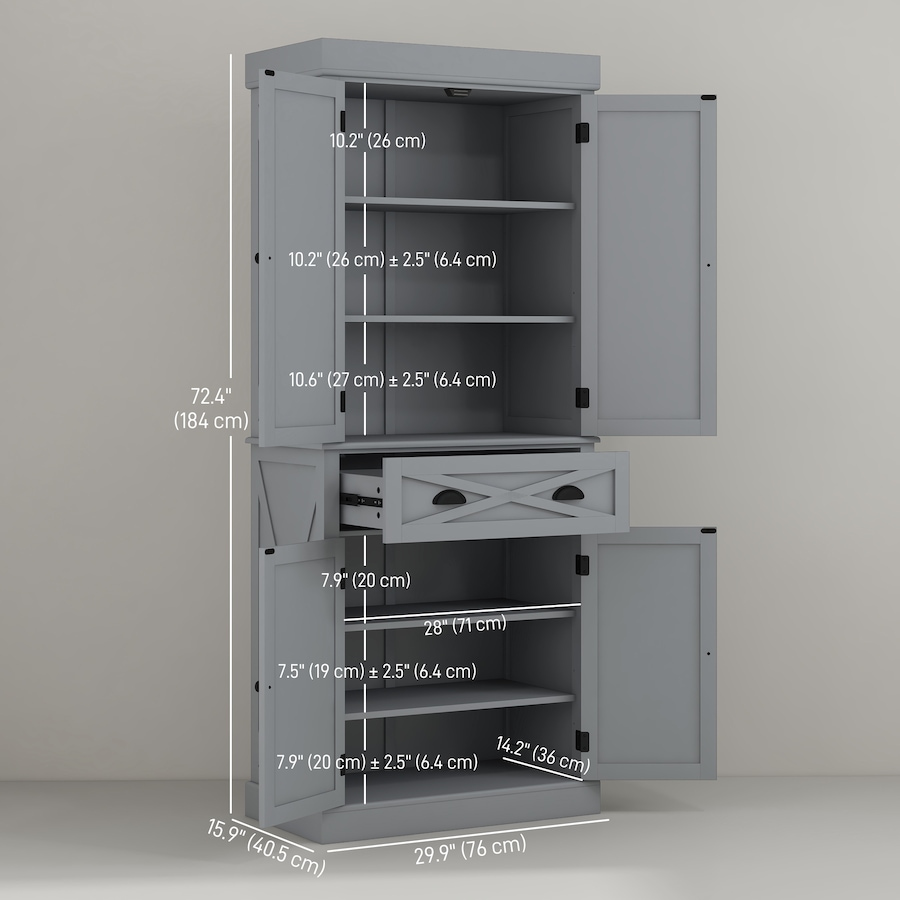 Image 997370_ALTMORE18.jpg, Product 997-370 / Price $279.99, HOMCOM Kitchen Pantry, Freestanding Buffet Cabinet with 4 Doors from HOMCOM on TSC.ca's Home & Garden department