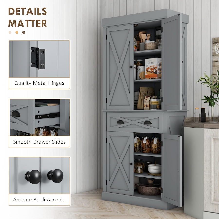 Image 997370_ALTMORE22.jpg, Product 997-370 / Price $279.99, HOMCOM Kitchen Pantry, Freestanding Buffet Cabinet with 4 Doors from HOMCOM on TSC.ca's Home & Garden department