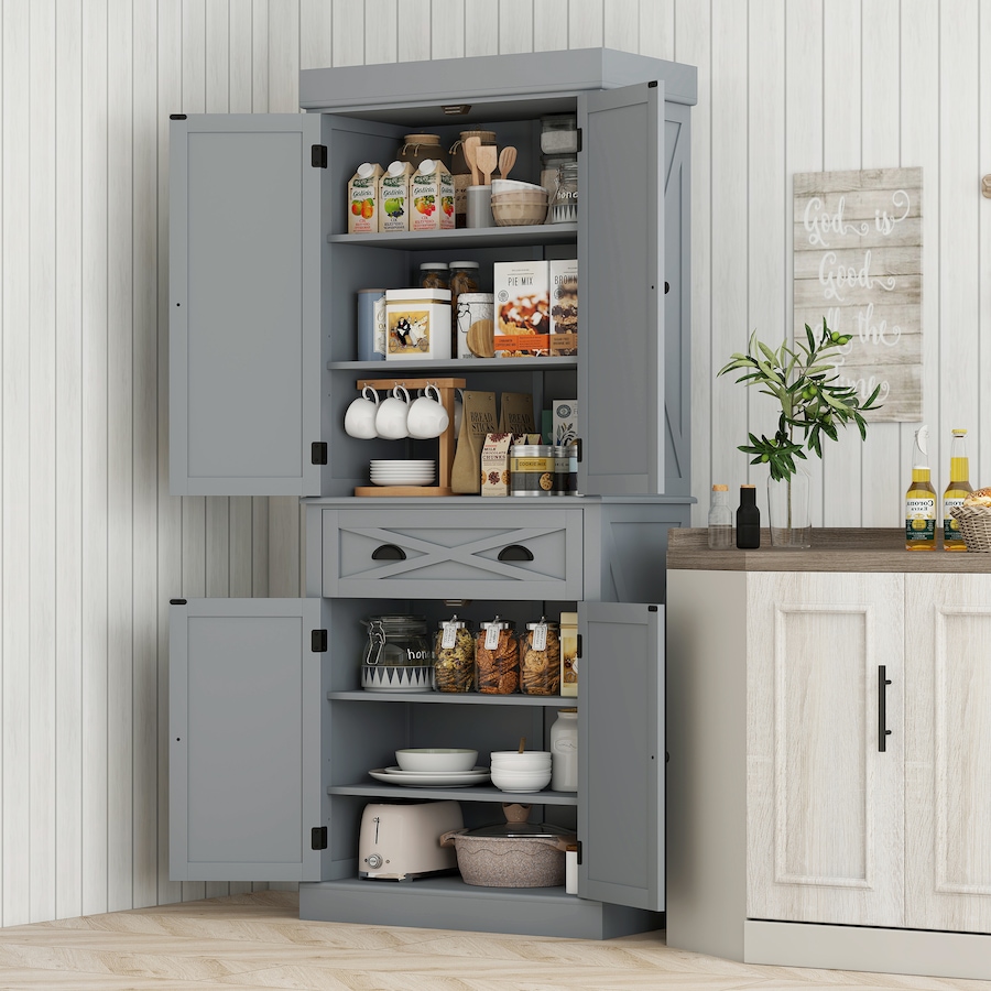 Image 997370_ALTMORE26.jpg, Product 997-370 / Price $279.99, HOMCOM Kitchen Pantry, Freestanding Buffet Cabinet with 4 Doors from HOMCOM on TSC.ca's Home & Garden department