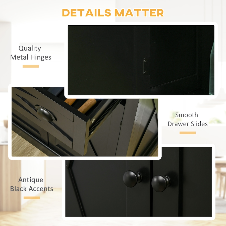 Image 997370_ALTMORE6.jpg, Product 997-370 / Price $279.99, HOMCOM Kitchen Pantry, Freestanding Buffet Cabinet with 4 Doors from HOMCOM on TSC.ca's Home & Garden department