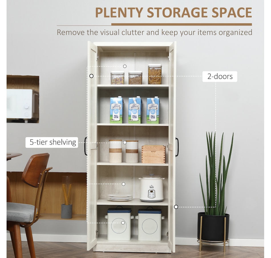 Image 997373_ALTMORE3.jpg, Product 997-373 / Price $219.99, HOMCOM Kitchen Pantry Cabinet with Adjustable Shelves for Dining Room from HOMCOM on TSC.ca's Home & Garden department