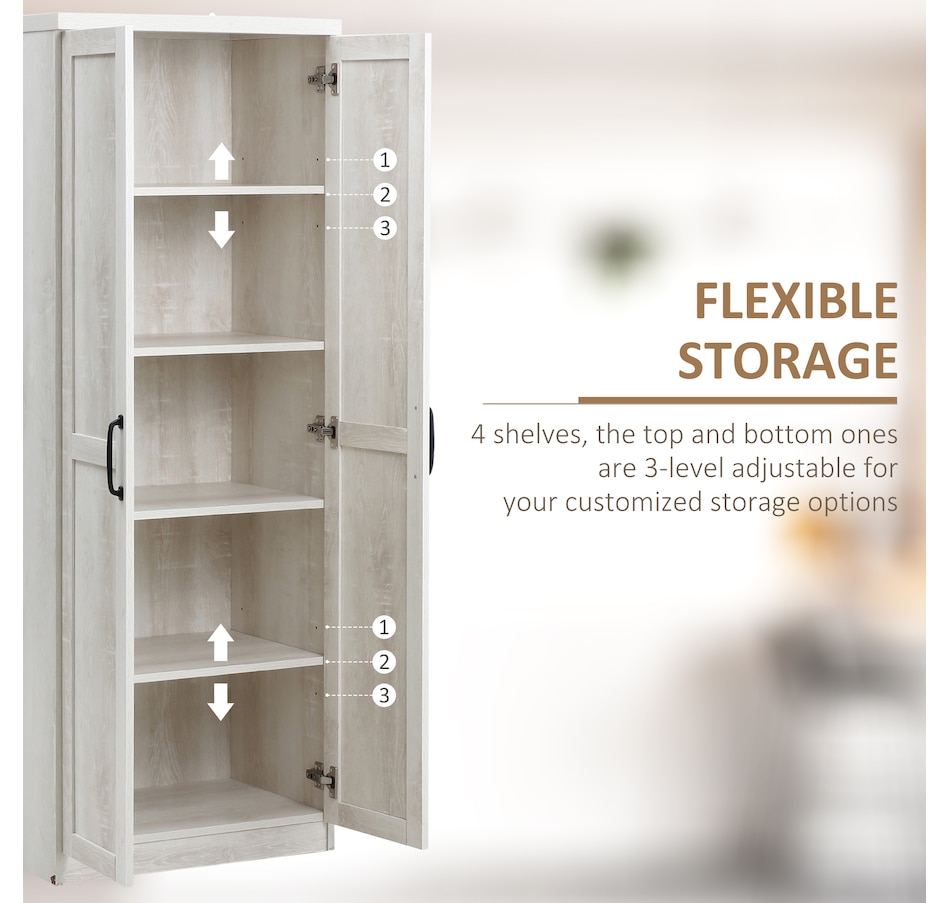 Image 997373_ALTMORE4.jpg, Product 997-373 / Price $219.99, HOMCOM Kitchen Pantry Cabinet with Adjustable Shelves for Dining Room from HOMCOM on TSC.ca's Home & Garden department