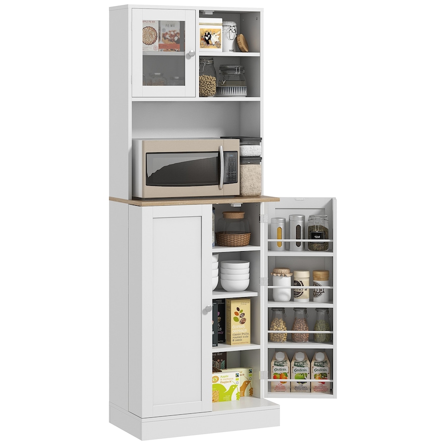 Image 997374.jpg, Product 997-374 / Price $269.99, HOMCOM 66.5" Kitchen Pantry Freestanding Storage Cabinet with Hutch White from HOMCOM on TSC.ca's Home & Garden department