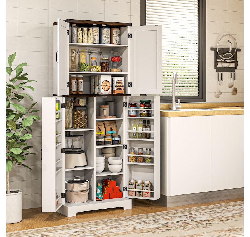 Image 997387_ALTMORE1.jpg, Product 997-387 / Price $249.99, HOMCOM 64" Kitchen Pantry Storage Cabinet with Adjustable Shelves, White from HOMCOM on TSC.ca's Home & Garden department