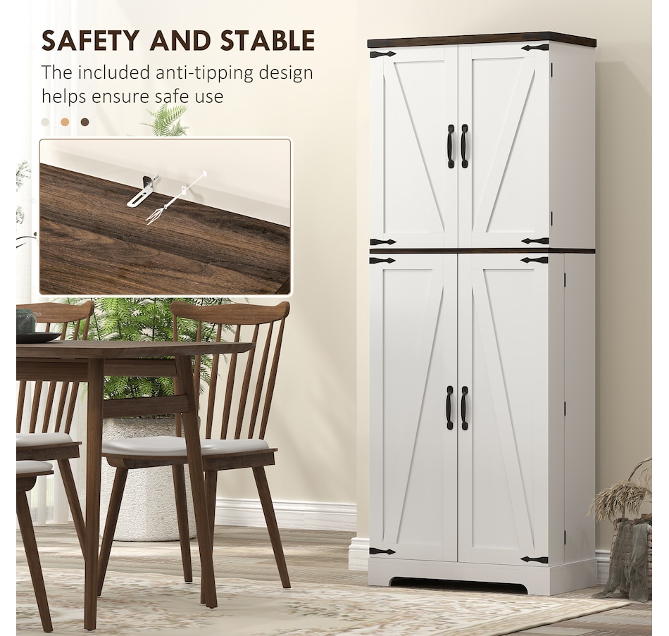 Image 997387_ALTMORE5.jpg, Product 997-387 / Price $249.99, HOMCOM 64" Kitchen Pantry Storage Cabinet with Adjustable Shelves, White from HOMCOM on TSC.ca's Home & Garden department
