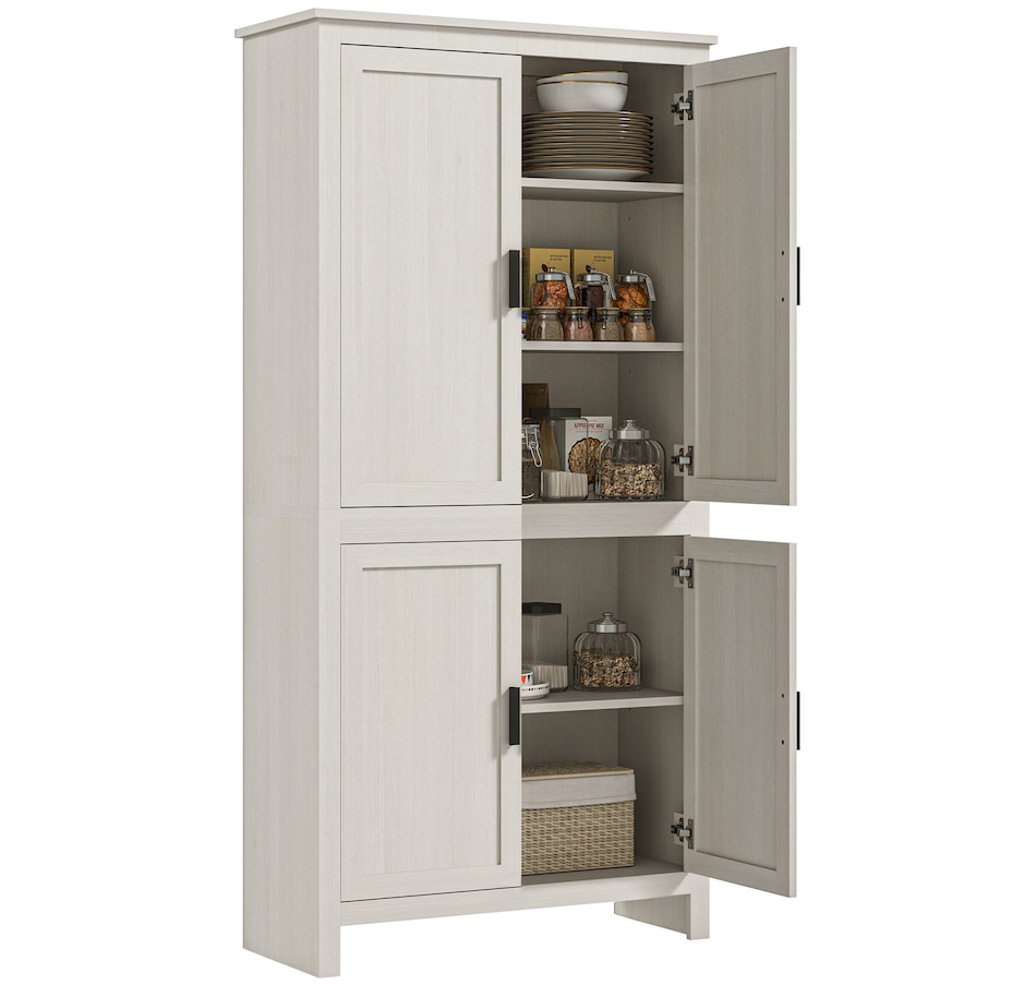 Image 997389.jpg, Product 997-389 / Price $229.99, HOMCOM 64" Kitchen Pantry Storage Cabinet with Adjustable Shelves, White from HOMCOM on TSC.ca's Home & Garden department