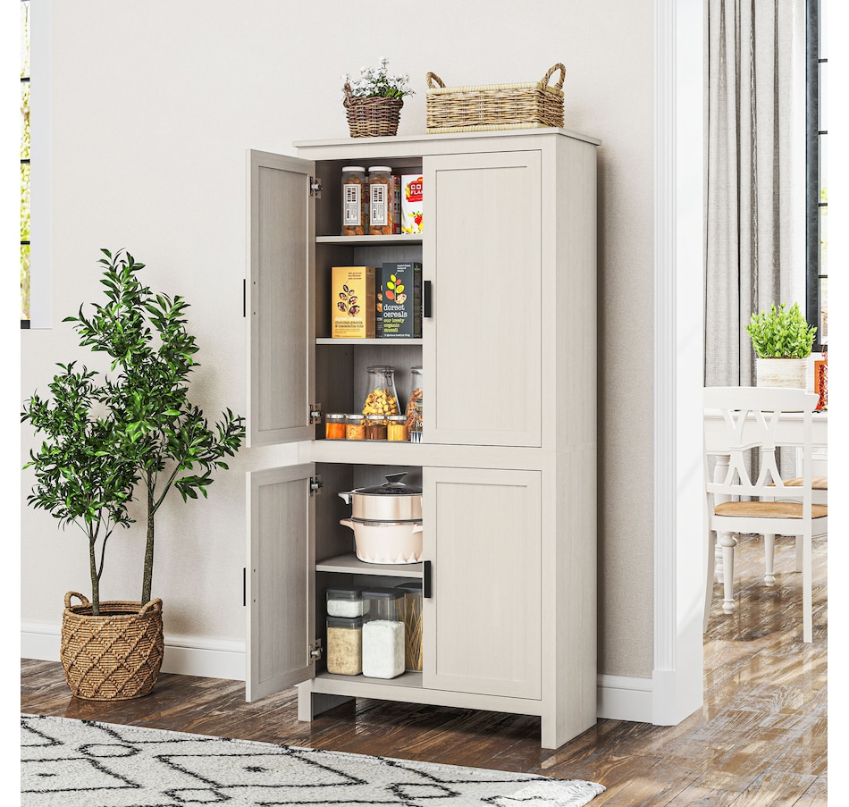 Image 997389_ALTMORE1.jpg, Product 997-389 / Price $229.99, HOMCOM 64" Kitchen Pantry Storage Cabinet with Adjustable Shelves, White from HOMCOM on TSC.ca's Home & Garden department