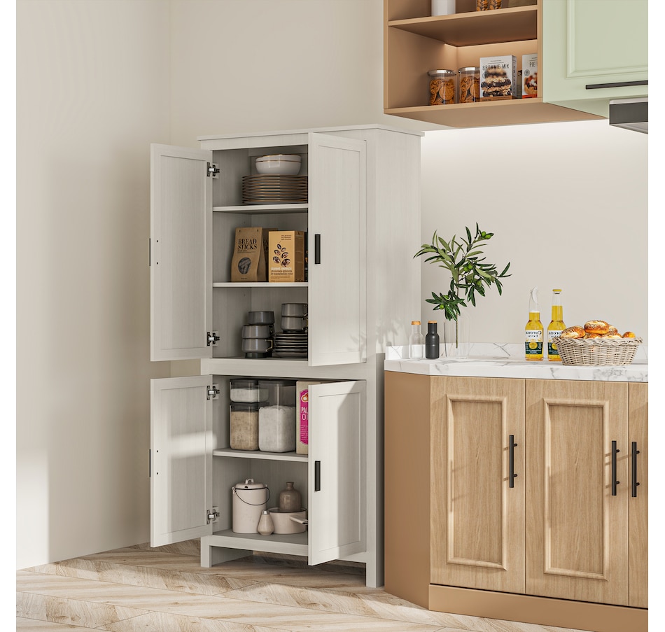 Image 997389_ALTMORE8.jpg, Product 997-389 / Price $229.99, HOMCOM 64" Kitchen Pantry Storage Cabinet with Adjustable Shelves, White from HOMCOM on TSC.ca's Home & Garden department