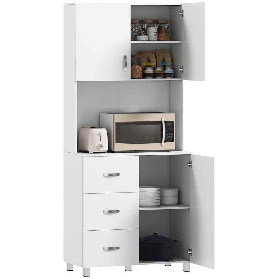 Image 997390.jpg, Product 997-390 / Price $249.99, Cupboard Pantry Sideboard Hutch Furniture Centerpiece with Two Door Cabinet from HOMCOM on TSC.ca's Home & Garden department