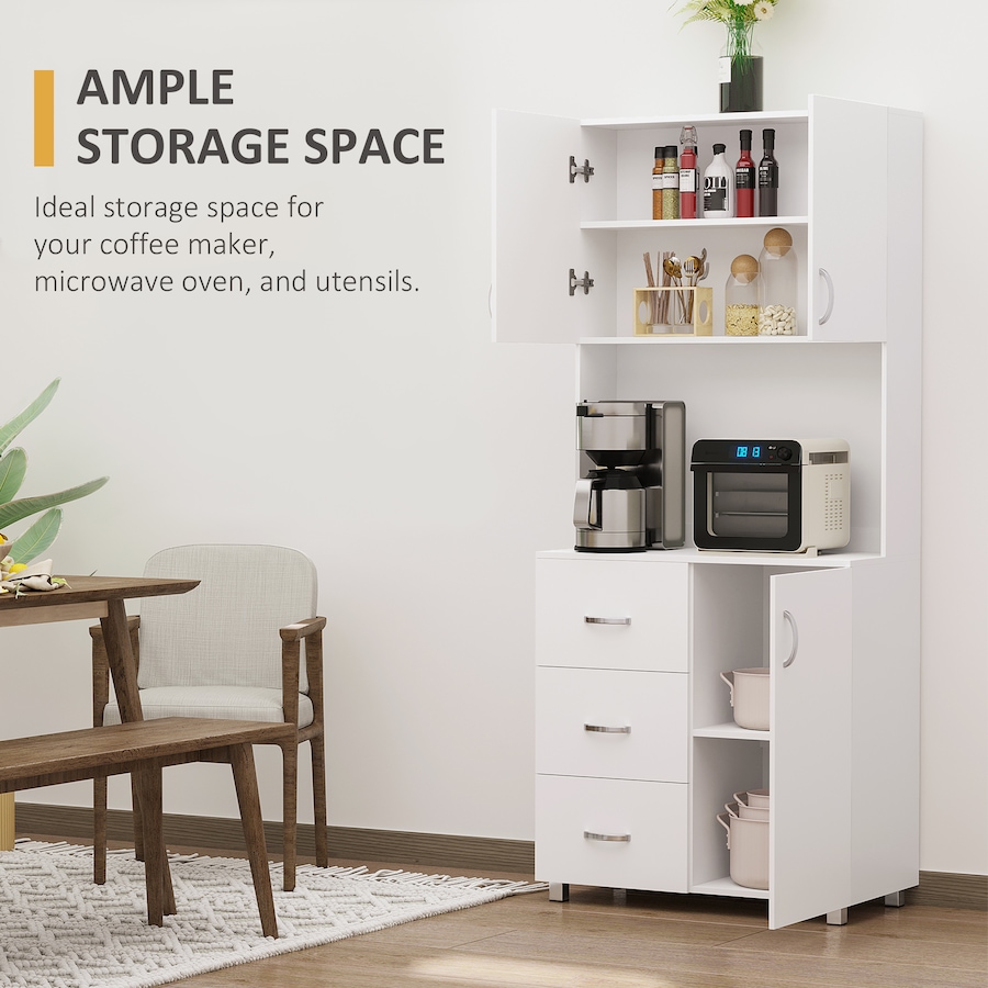 Image 997390_ALTMORE4.jpg, Product 997-390 / Price $249.99, Cupboard Pantry Sideboard Hutch Furniture Centerpiece with Two Door Cabinet from HOMCOM on TSC.ca's Home & Garden department