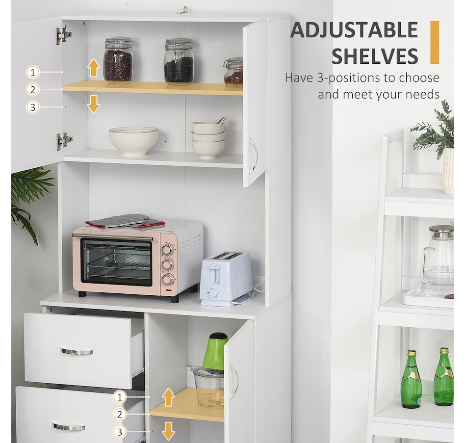 Image 997390_ALTMORE5.jpg, Product 997-390 / Price $249.99, Cupboard Pantry Sideboard Hutch Furniture Centerpiece with Two Door Cabinet from HOMCOM on TSC.ca's Home & Garden department