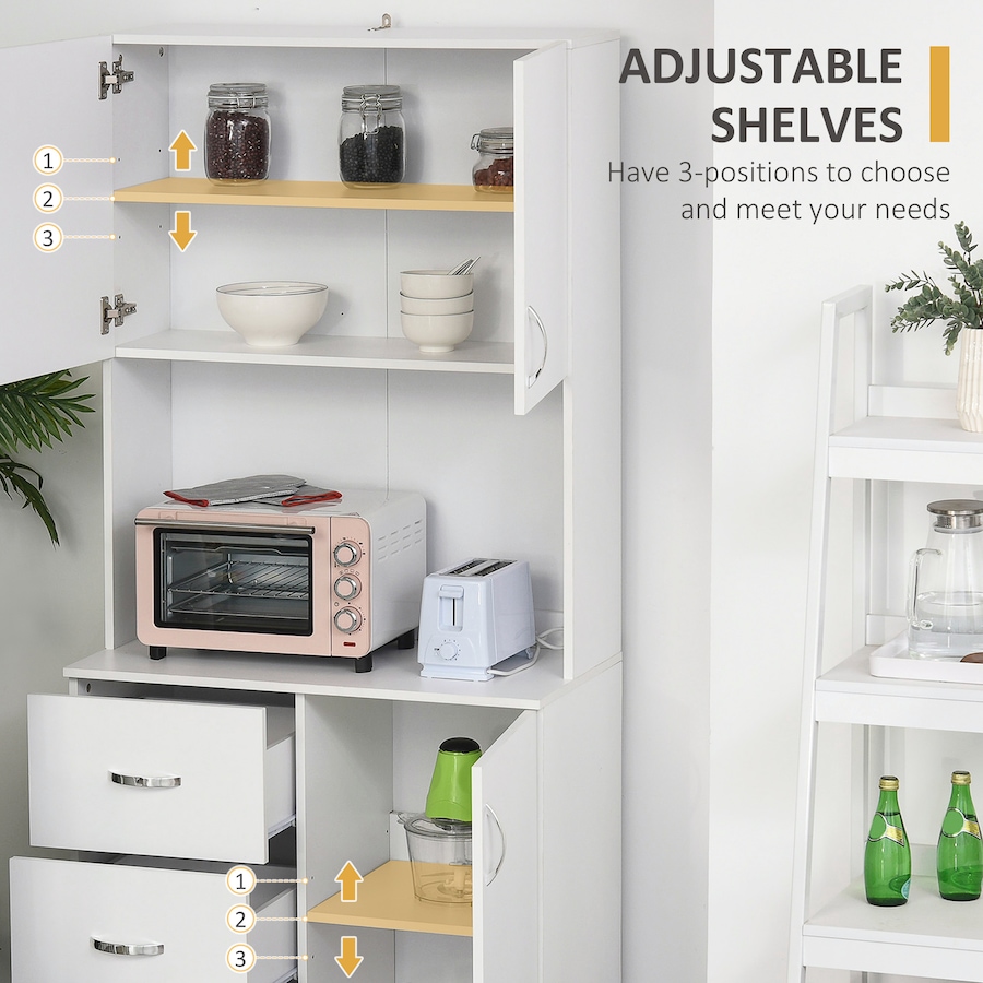 Image 997390_ALTMORE5.jpg, Product 997-390 / Price $249.99, Cupboard Pantry Sideboard Hutch Furniture Centerpiece with Two Door Cabinet from HOMCOM on TSC.ca's Home & Garden department