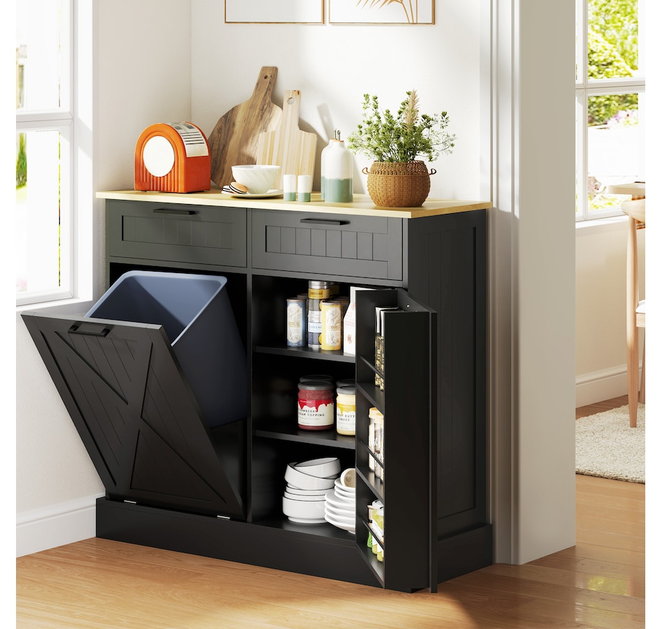 Image 997397_ALTMORE1.jpg, Product 997-397 / Price $219.99 - $224.99, HOMCOM Tilt Out Trash Cabinet, Kitchen Island with 2 Drawers from HOMCOM on TSC.ca's Home & Garden department