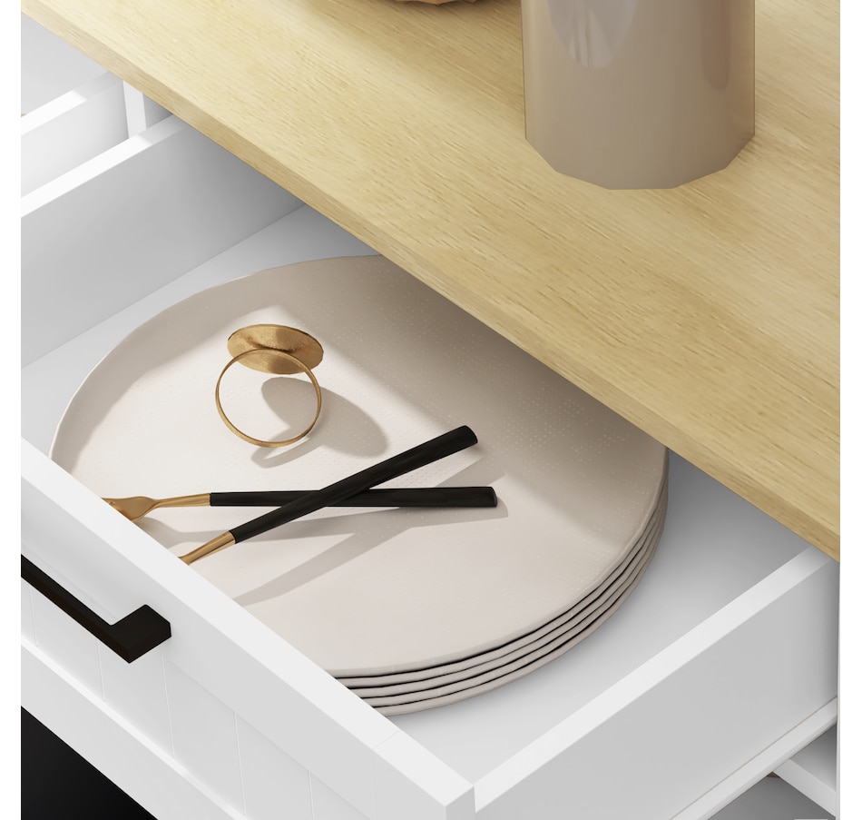 Image 997397_ALTMORE16.jpg, Product 997-397 / Price $219.99 - $224.99, HOMCOM Tilt Out Trash Cabinet, Kitchen Island with 2 Drawers from HOMCOM on TSC.ca's Home & Garden department