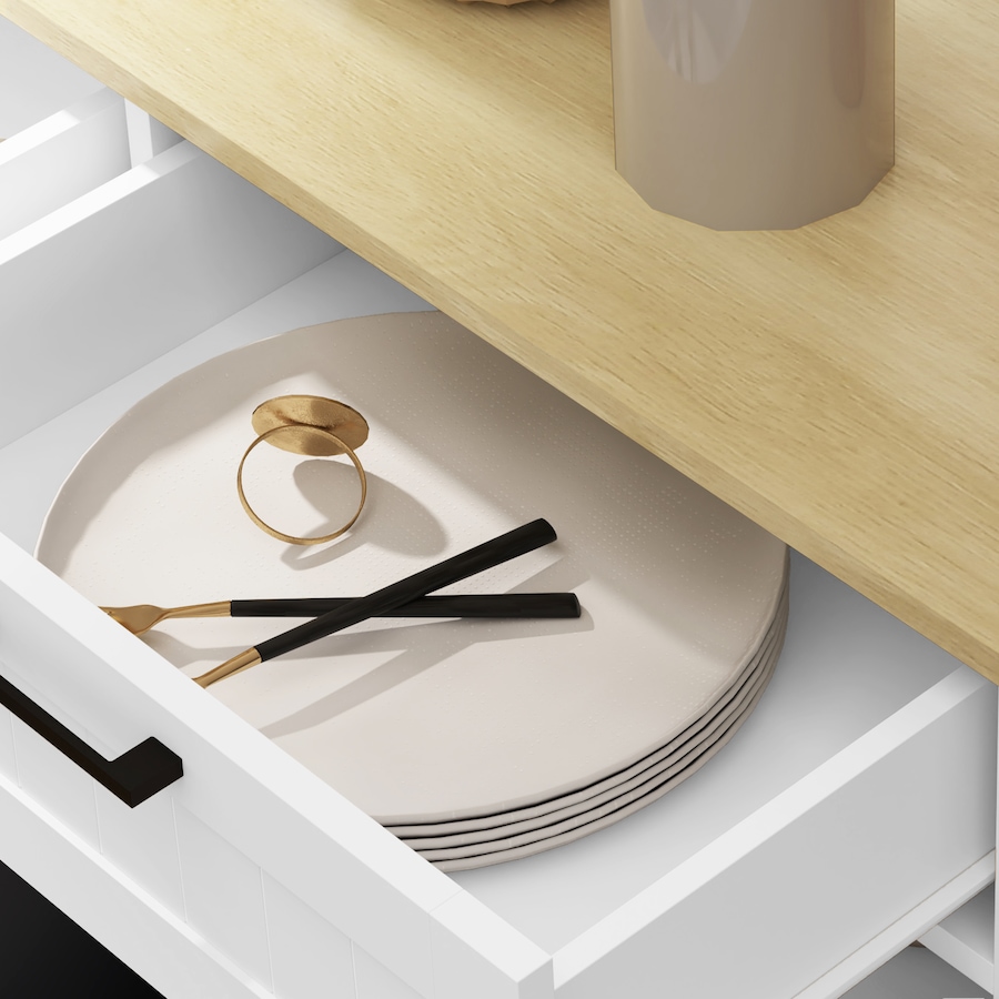 Image 997397_ALTMORE16.jpg, Product 997-397 / Price $214.99 - $219.99, HOMCOM Tilt Out Trash Cabinet, Kitchen Island with 2 Drawers from HOMCOM on TSC.ca's Home & Garden department