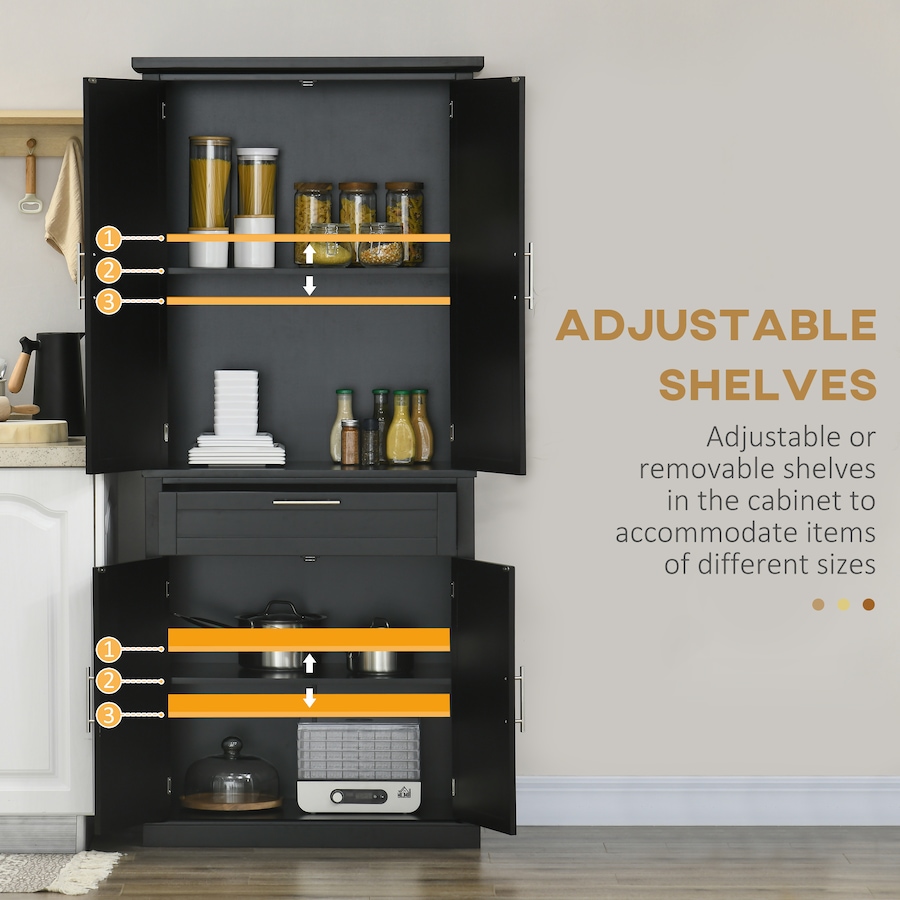 Image 997398_ALTMORE12.jpg, Product 997-398 / Price $354.04, HOMCOM 72" Kitchen Pantry Storage Cabinet with Drawer, Adjustable Shelves from HOMCOM on TSC.ca's Home & Garden department