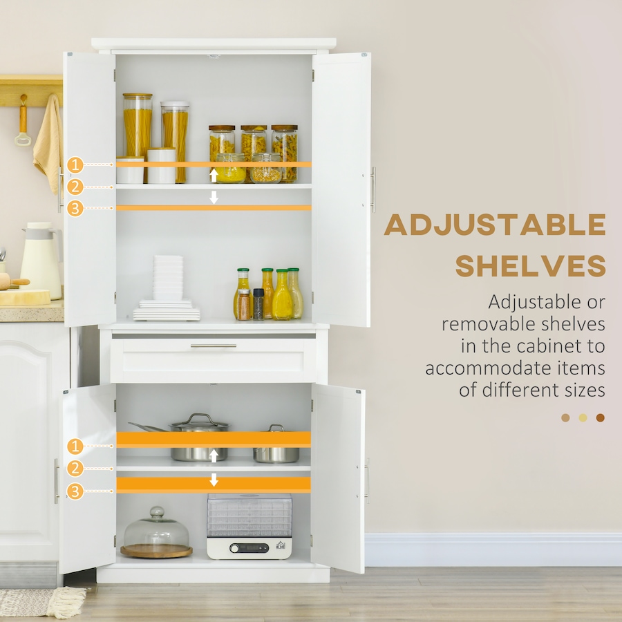 Image 997398_ALTMORE4.jpg, Product 997-398 / Price $354.04, HOMCOM 72" Kitchen Pantry Storage Cabinet with Drawer, Adjustable Shelves from HOMCOM on TSC.ca's Home & Garden department