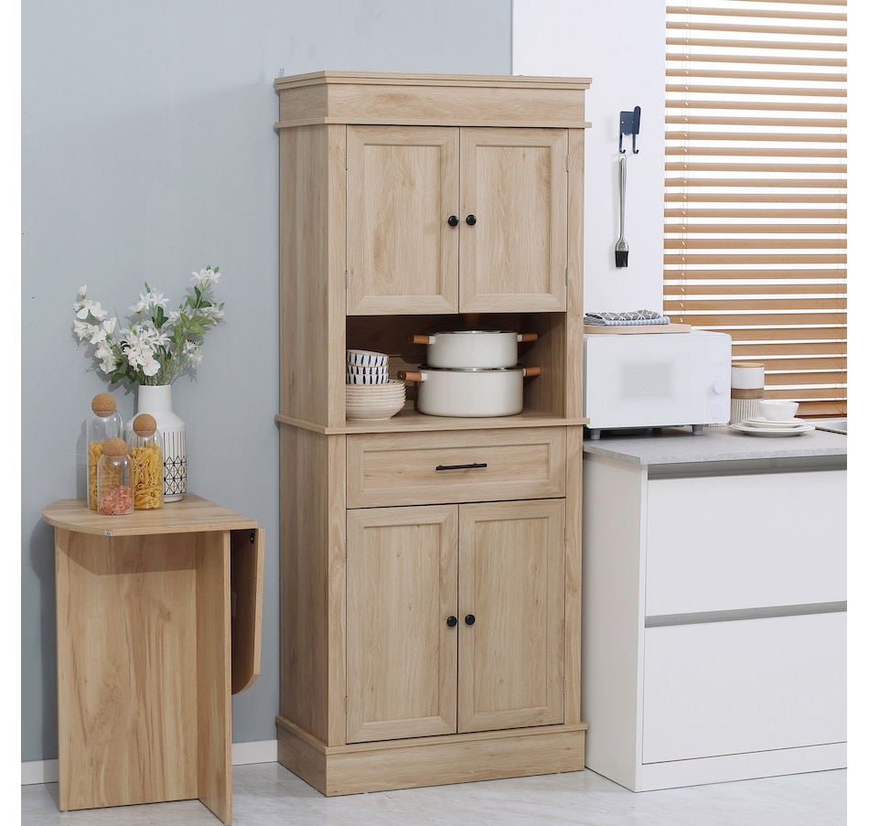 Image 997400_ALTMORE1.jpg, Product 997-400 / Price $289.99, HOMCOM Kitchen Pantry Storage Cabinet with Open Shelf Adjustable Shelving from HOMCOM on TSC.ca's Home & Garden department