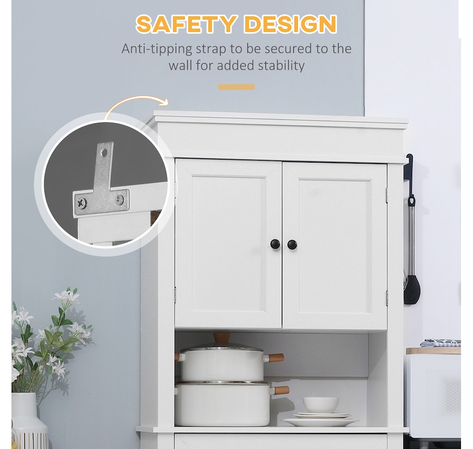 Image 997400_ALTMORE13.jpg, Product 997-400 / Price $289.99, HOMCOM Kitchen Pantry Storage Cabinet with Open Shelf Adjustable Shelving from HOMCOM on TSC.ca's Home & Garden department