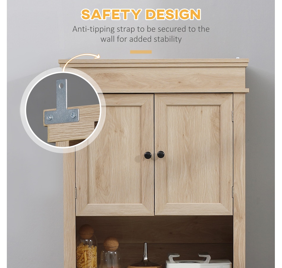 Image 997400_ALTMORE5.jpg, Product 997-400 / Price $289.99, HOMCOM Kitchen Pantry Storage Cabinet with Open Shelf Adjustable Shelving from HOMCOM on TSC.ca's Home & Garden department
