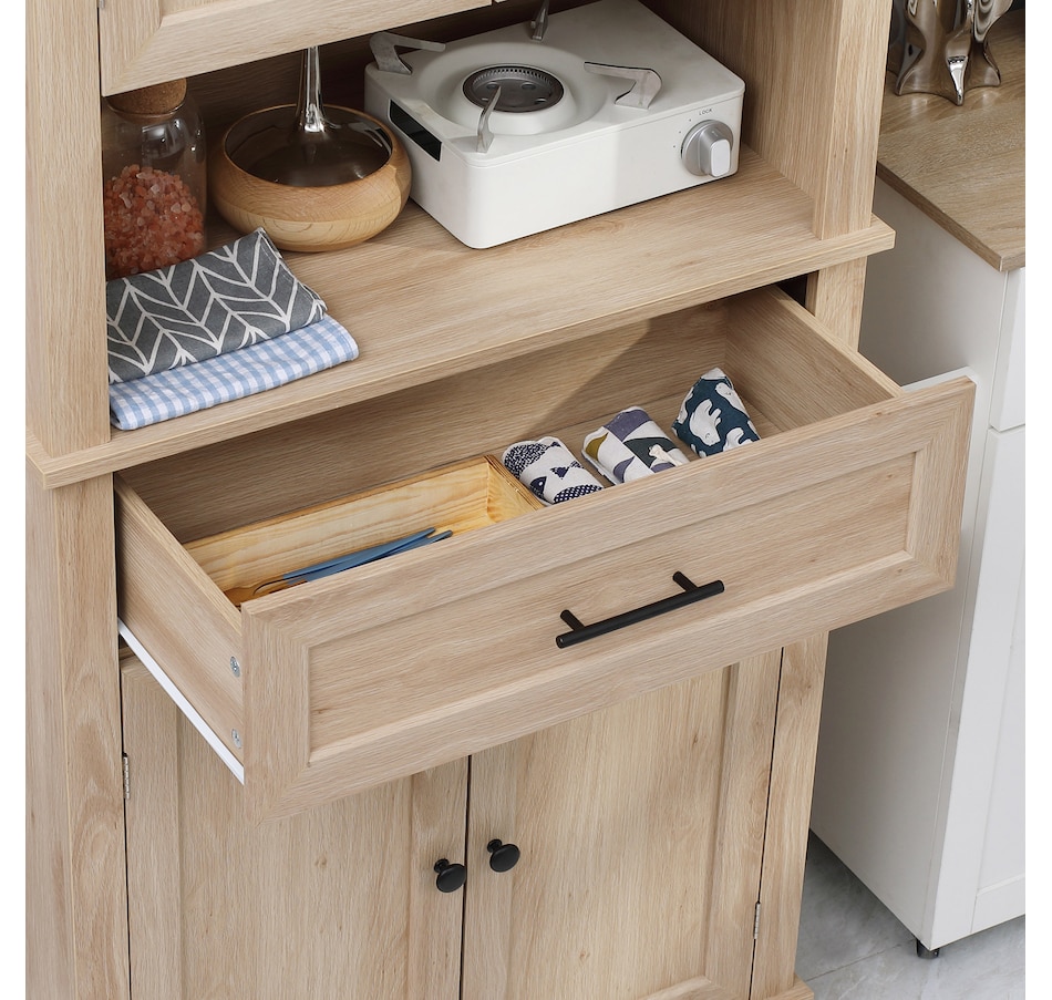 Image 997400_ALTMORE8.jpg, Product 997-400 / Price $289.99, HOMCOM Kitchen Pantry Storage Cabinet with Open Shelf Adjustable Shelving from HOMCOM on TSC.ca's Home & Garden department