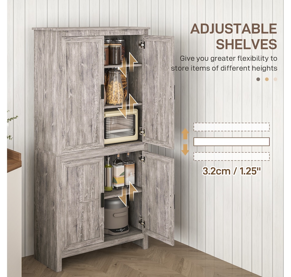 Image 997402_ALTMORE12.jpg, Product 997-402 / Price $194.99 - $209.99, HOMCOM 64" Kitchen Pantry Storage Cabinet with Adjustable Shelves from HOMCOM on TSC.ca's Home & Garden department