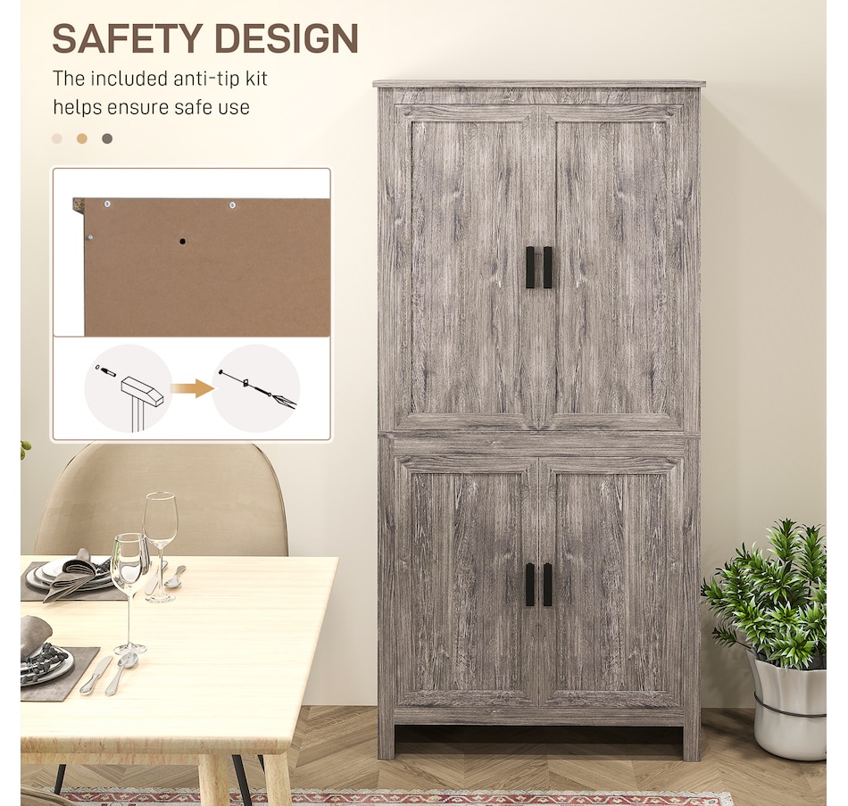 Image 997402_ALTMORE13.jpg, Product 997-402 / Price $194.99 - $209.99, HOMCOM 64" Kitchen Pantry Storage Cabinet with Adjustable Shelves from HOMCOM on TSC.ca's Home & Garden department