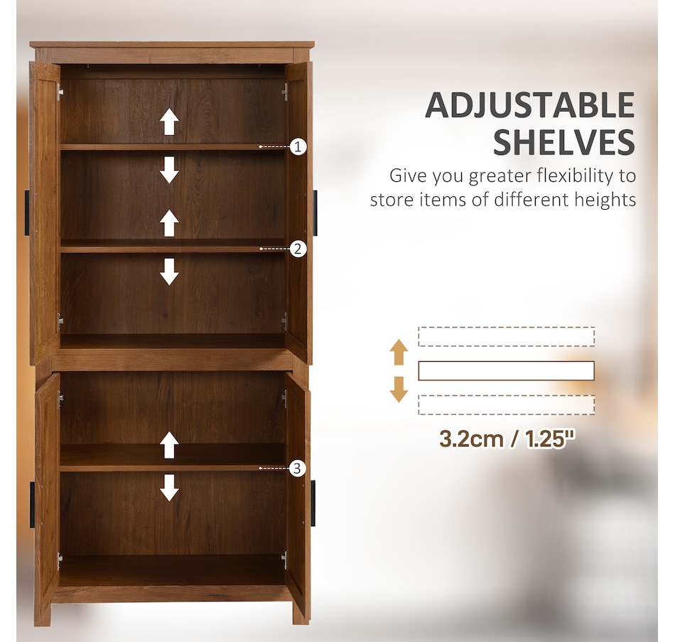 Image 997402_ALTMORE4.jpg, Product 997-402 / Price $194.99 - $209.99, HOMCOM 64" Kitchen Pantry Storage Cabinet with Adjustable Shelves from HOMCOM on TSC.ca's Home & Garden department