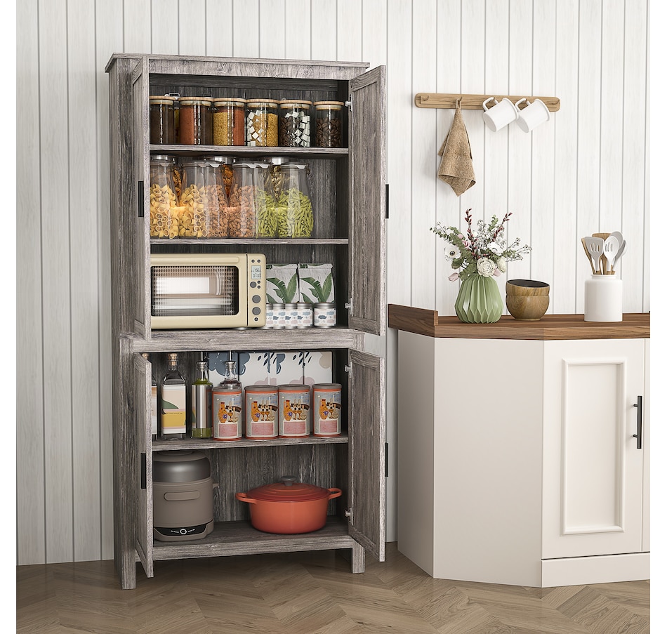 Image 997402_ALTMORE9.jpg, Product 997-402 / Price $194.99 - $209.99, HOMCOM 64" Kitchen Pantry Storage Cabinet with Adjustable Shelves from HOMCOM on TSC.ca's Home & Garden department