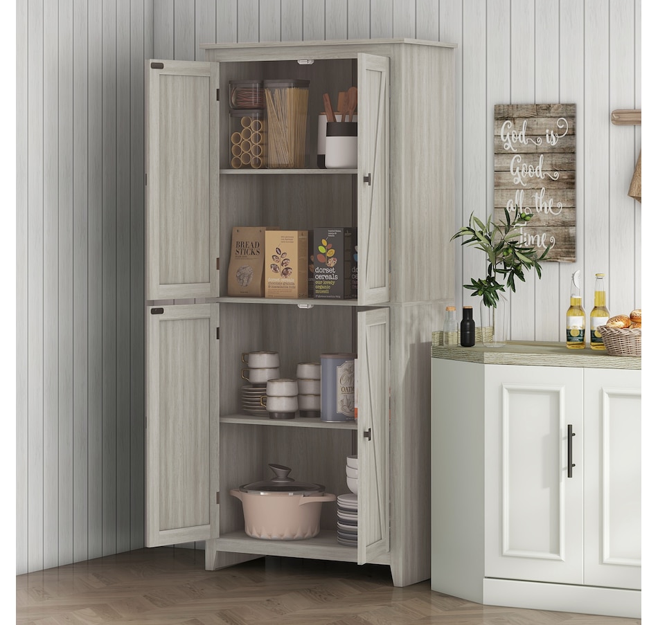Image 997403_ALTMORE1.jpg, Product 997-403 / Price $259.99 - $279.99, HOMCOM 72" Freestanding Kitchen Pantry, Buffet Cabinet, Grey from HOMCOM on TSC.ca's Home & Garden department