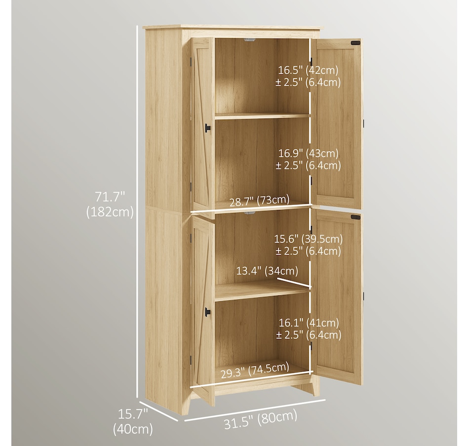 Image 997403_ALTMORE10.jpg, Product 997-403 / Price $259.99 - $279.99, HOMCOM 72" Freestanding Kitchen Pantry, Buffet Cabinet, Grey from HOMCOM on TSC.ca's Home & Garden department