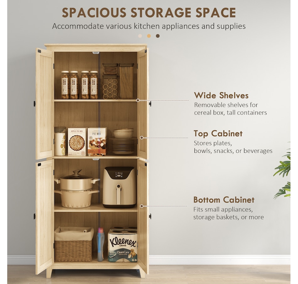 Image 997403_ALTMORE11.jpg, Product 997-403 / Price $259.99 - $279.99, HOMCOM 72" Freestanding Kitchen Pantry, Buffet Cabinet, Grey from HOMCOM on TSC.ca's Home & Garden department