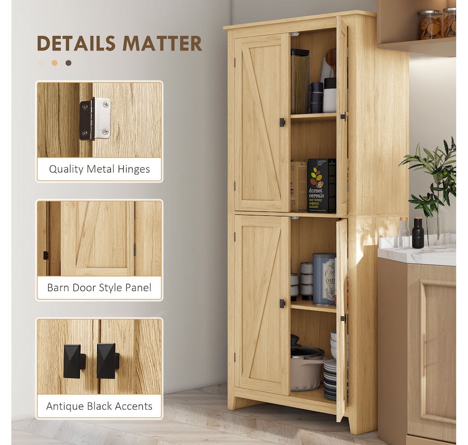 Image 997403_ALTMORE14.jpg, Product 997-403 / Price $259.99 - $279.99, HOMCOM 72" Freestanding Kitchen Pantry, Buffet Cabinet, Grey from HOMCOM on TSC.ca's Home & Garden department