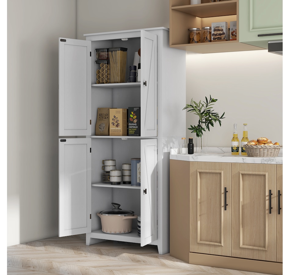 Image 997403_ALTMORE17.jpg, Product 997-403 / Price $259.99 - $279.99, HOMCOM 72" Freestanding Kitchen Pantry, Buffet Cabinet, Grey from HOMCOM on TSC.ca's Home & Garden department