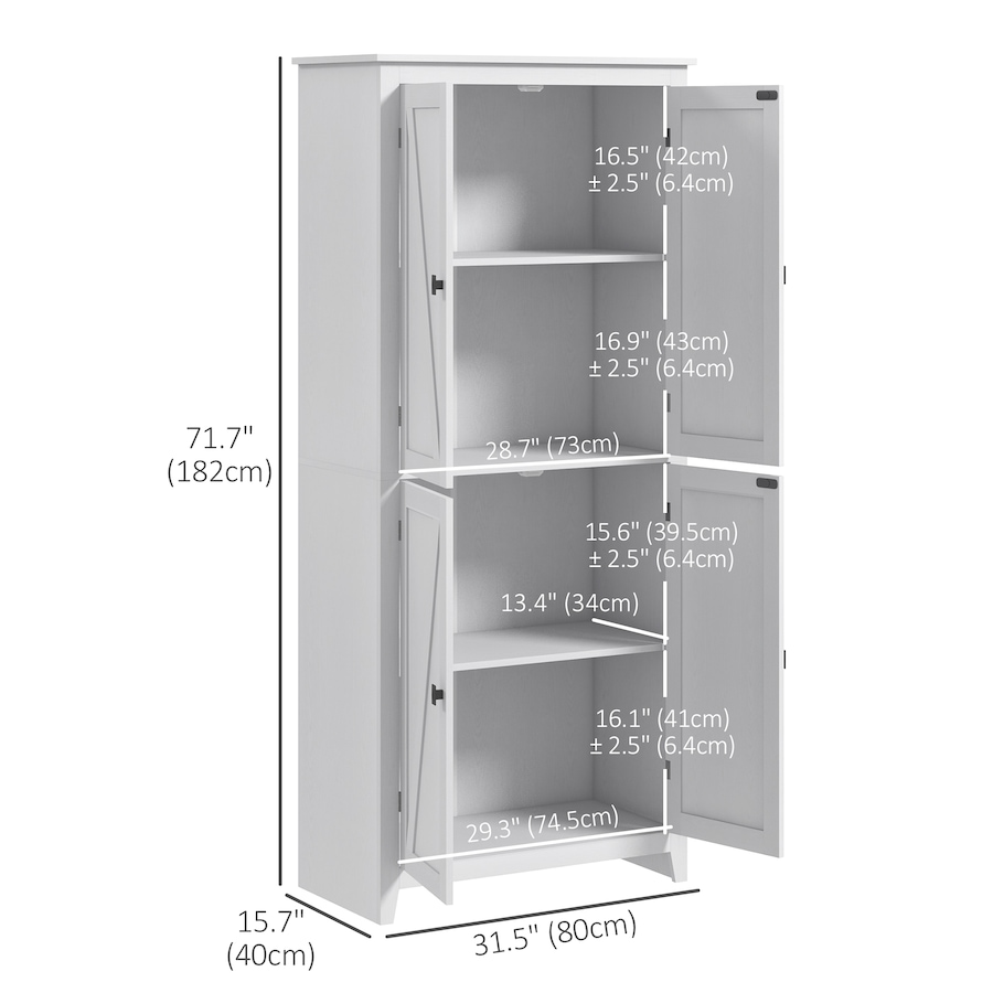 Image 997403_ALTMORE18.jpg, Product 997-403 / Price $249.99 - $259.99, HOMCOM 72" Freestanding Kitchen Pantry, Buffet Cabinet, Grey from HOMCOM on TSC.ca's Home & Garden department