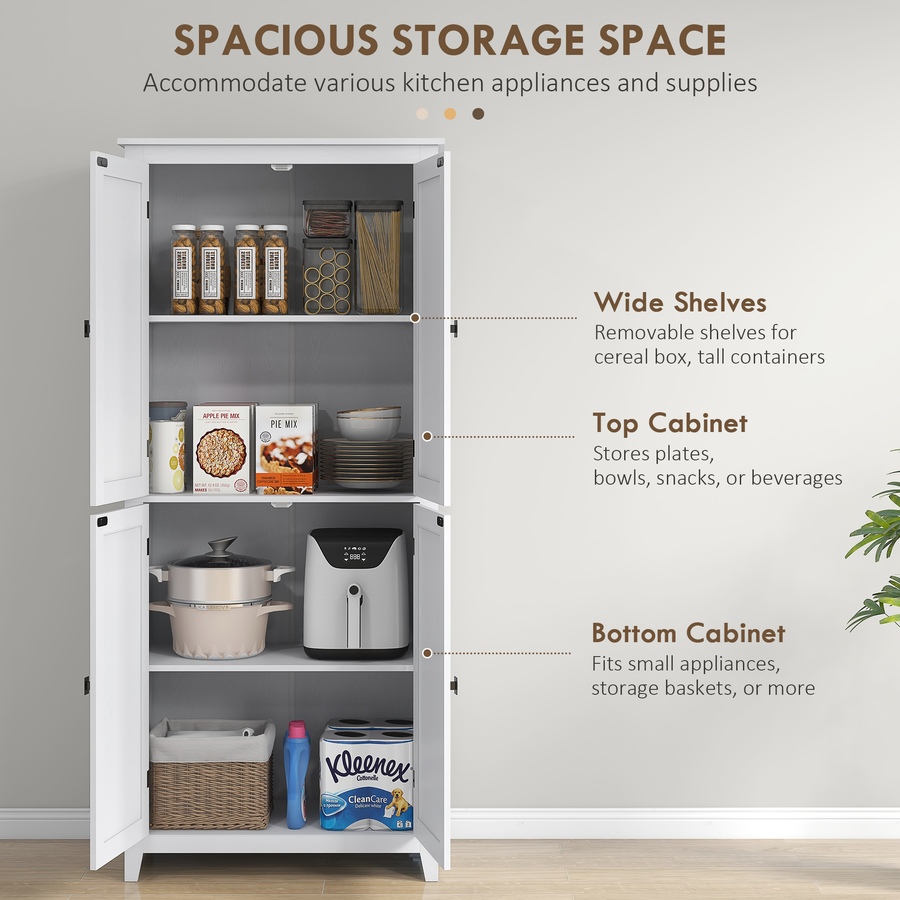 Image 997403_ALTMORE19.jpg, Product 997-403 / Price $249.99 - $259.99, HOMCOM 72" Freestanding Kitchen Pantry, Buffet Cabinet, Grey from HOMCOM on TSC.ca's Home & Garden department