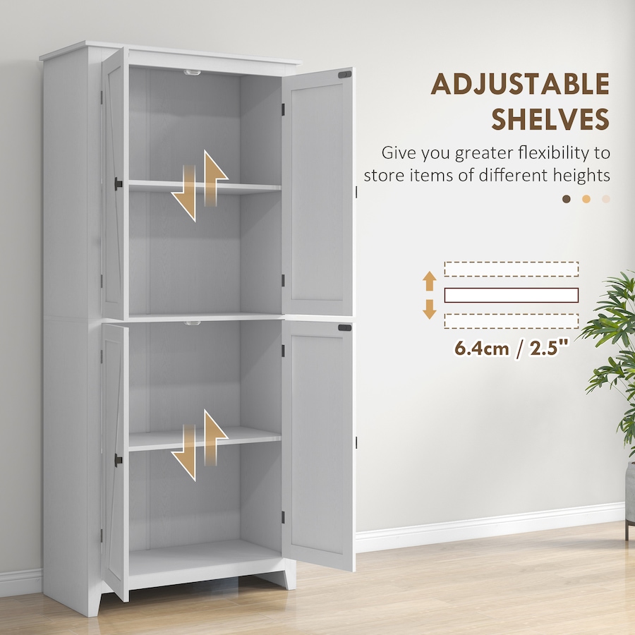 Image 997403_ALTMORE20.jpg, Product 997-403 / Price $249.99 - $259.99, HOMCOM 72" Freestanding Kitchen Pantry, Buffet Cabinet, Grey from HOMCOM on TSC.ca's Home & Garden department