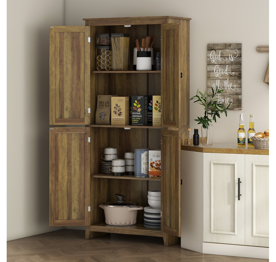 Image 997403_ALTMORE25.jpg, Product 997-403 / Price $259.99 - $279.99, HOMCOM 72" Freestanding Kitchen Pantry, Buffet Cabinet, Grey from HOMCOM on TSC.ca's Home & Garden department