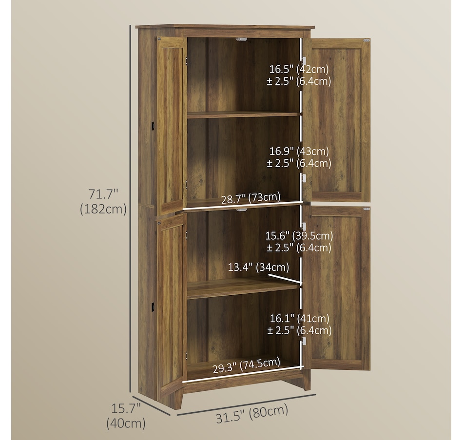 Image 997403_ALTMORE26.jpg, Product 997-403 / Price $259.99 - $279.99, HOMCOM 72" Freestanding Kitchen Pantry, Buffet Cabinet, Grey from HOMCOM on TSC.ca's Home & Garden department