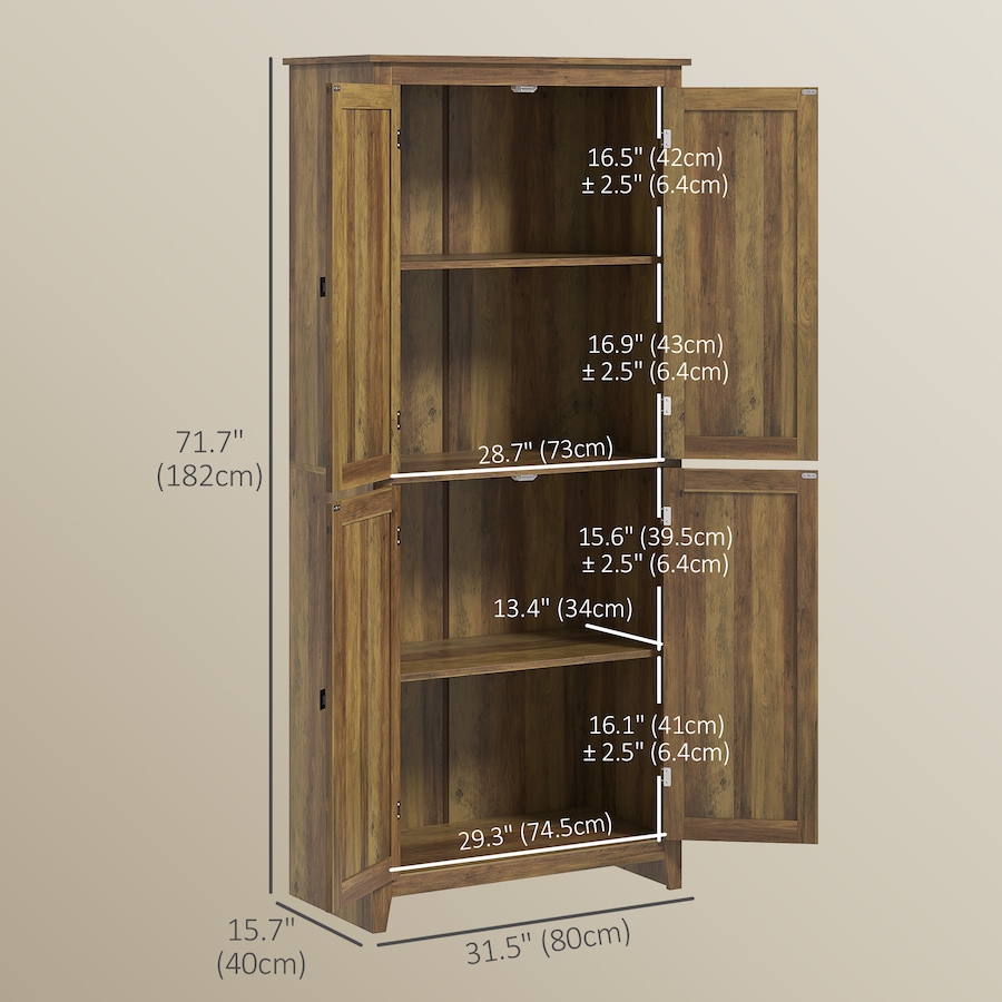 Image 997403_ALTMORE26.jpg, Product 997-403 / Price $249.99 - $259.99, HOMCOM 72" Freestanding Kitchen Pantry, Buffet Cabinet, Grey from HOMCOM on TSC.ca's Home & Garden department