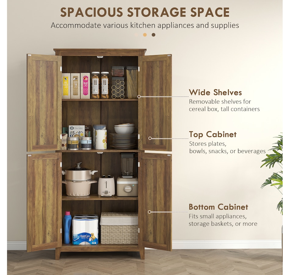 Image 997403_ALTMORE27.jpg, Product 997-403 / Price $259.99 - $279.99, HOMCOM 72" Freestanding Kitchen Pantry, Buffet Cabinet, Grey from HOMCOM on TSC.ca's Home & Garden department