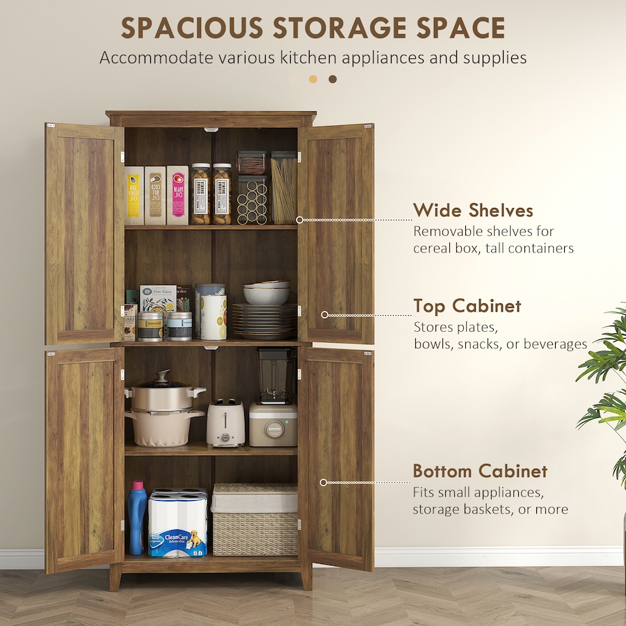 Image 997403_ALTMORE27.jpg, Product 997-403 / Price $249.99 - $259.99, HOMCOM 72" Freestanding Kitchen Pantry, Buffet Cabinet, Grey from HOMCOM on TSC.ca's Home & Garden department