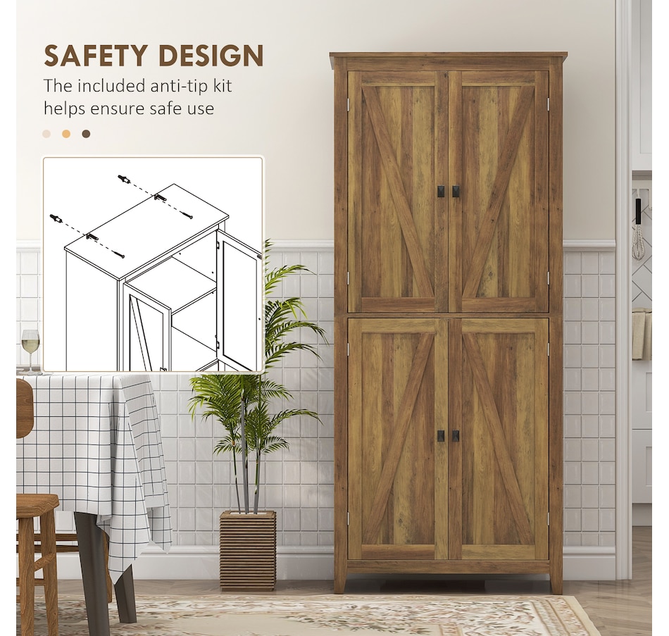 Image 997403_ALTMORE29.jpg, Product 997-403 / Price $259.99 - $279.99, HOMCOM 72" Freestanding Kitchen Pantry, Buffet Cabinet, Grey from HOMCOM on TSC.ca's Home & Garden department