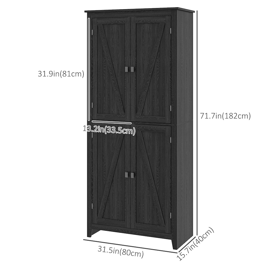 Image 997403_ALTMORE34.jpg, Product 997-403 / Price $259.99 - $279.99, HOMCOM 72" Freestanding Kitchen Pantry, Buffet Cabinet, Grey from HOMCOM on TSC.ca's Home & Garden department