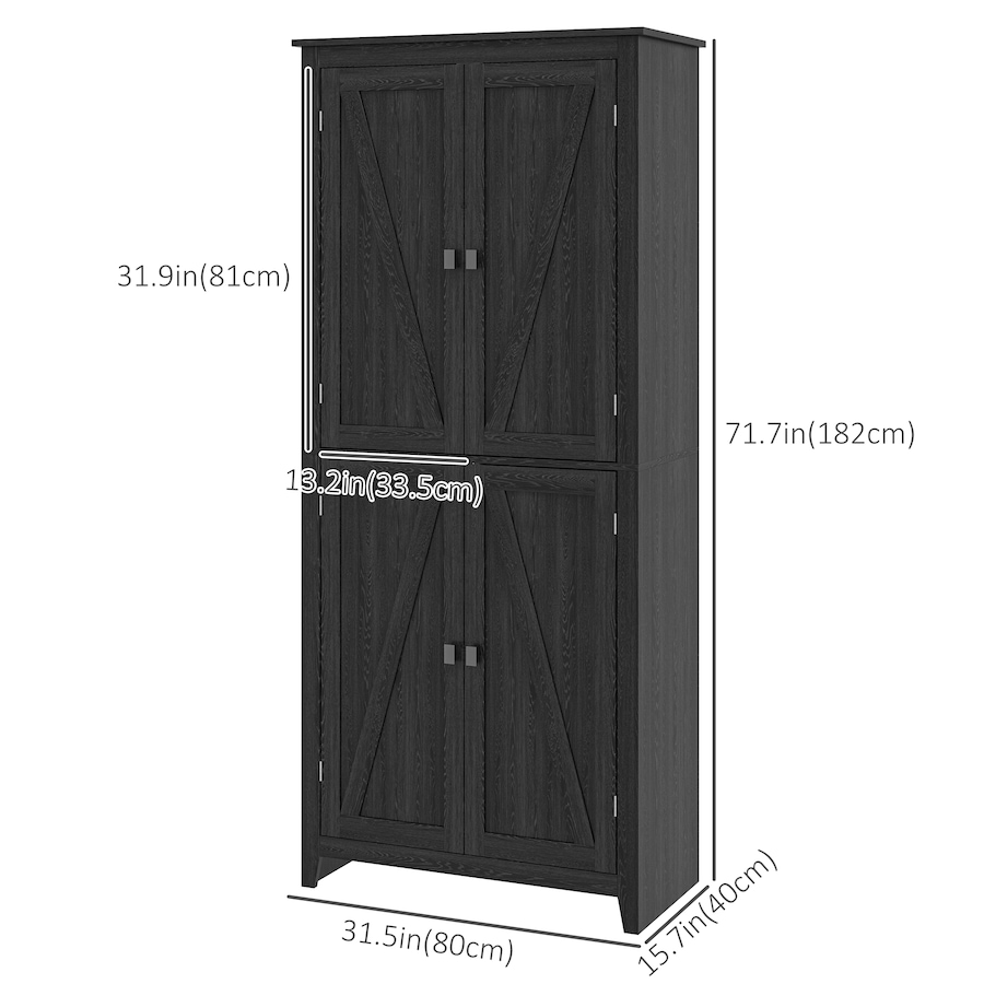 Image 997403_ALTMORE34.jpg, Product 997-403 / Price $249.99 - $259.99, HOMCOM 72" Freestanding Kitchen Pantry, Buffet Cabinet, Grey from HOMCOM on TSC.ca's Home & Garden department